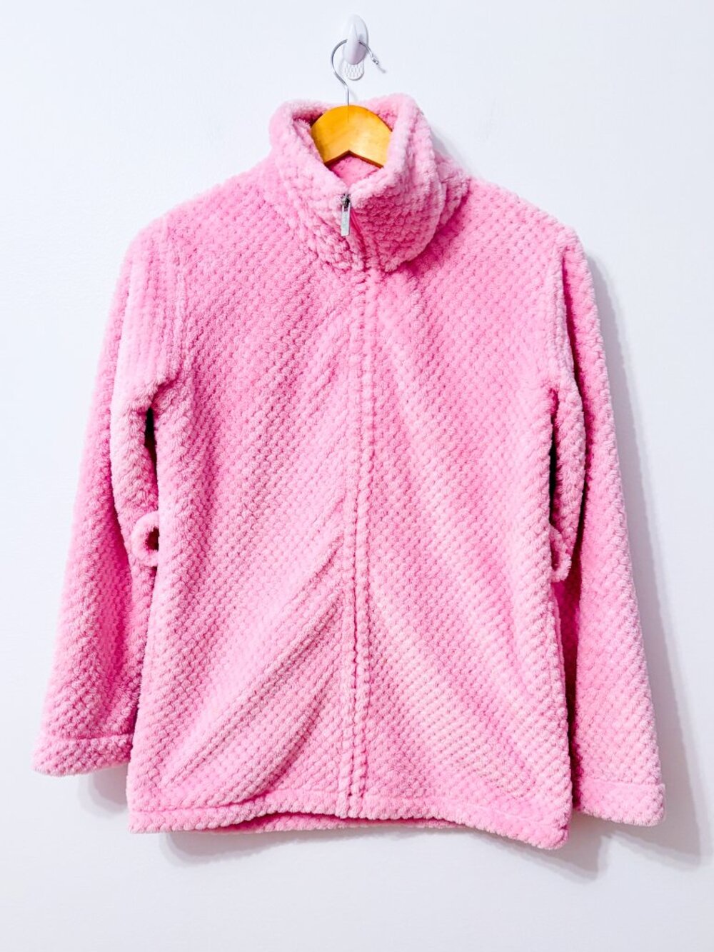 LA VIE EN ROSE Pink Plush Fleece Full Zip Lounge Jacket Small